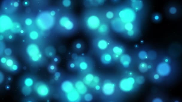Blue Abstract Bokeh Background Sparkling Lights Effect Led Lights Close — Vídeo de Stock