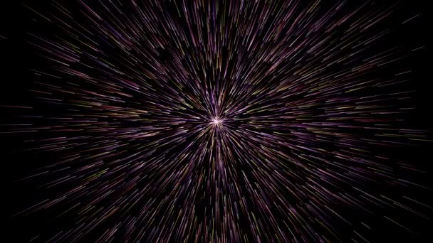 Abstract Hyper Jump Another Galaxy Creative Cosmic Background Speed Light — Stockvideo