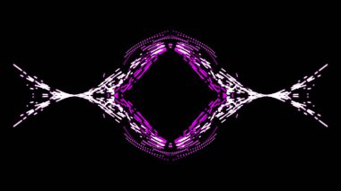 Abstract 3d particles on black background. 3D rendering.