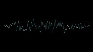 Green heartbeat pulse graphic line on black background.cardiology concept pulse diagram. 60 fps 3D rendering.