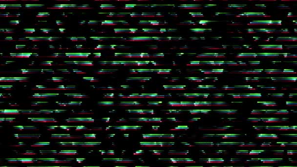 Abstraktní Směrové Geometrické Pozadí Neonových Čar Tok Dat Optické Vlákno — Stock video