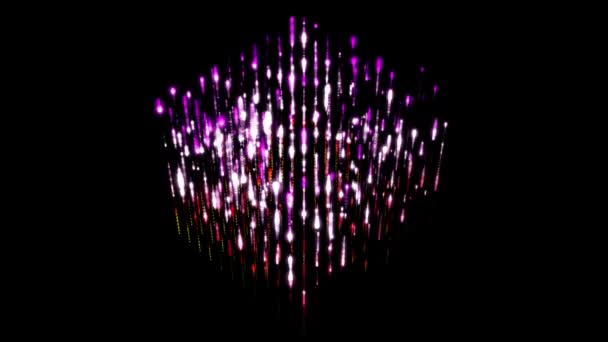一个抽象的彩虹色立方体 摘要技术运动背景 无缝线圈 Fps 3D渲染 — 图库视频影像