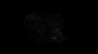 Tornado with Flying Debris cgi animation storm in black background. 60 fps 3D rendering.