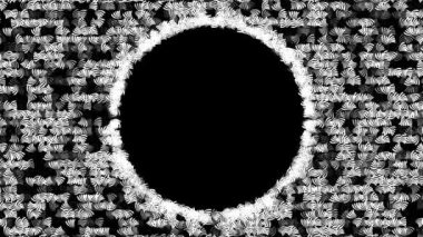 Template of realistic branches with leaves, berry and flowers. Nature botanical in frame. Organic food. Silhouette, art deco style. Sketch. 60 fps 3D animation.