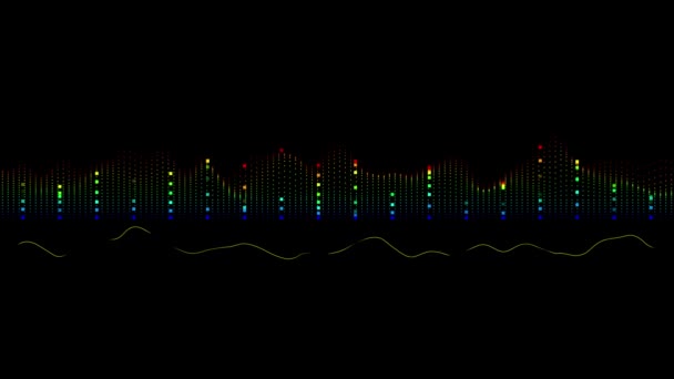 Bezešvé Smyčka Futuristické Zvukové Vlny Diagram Technologie Pozadí Hudební Technologie — Stock video