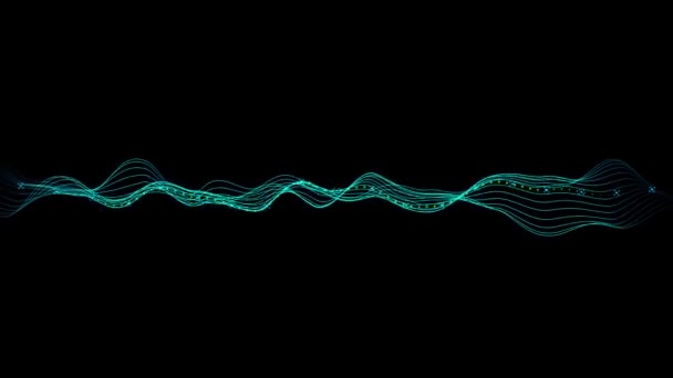 Безшовна Петля Футуристична Звукова Діаграма Технології Фону Концепція Фону Музичних — стокове відео