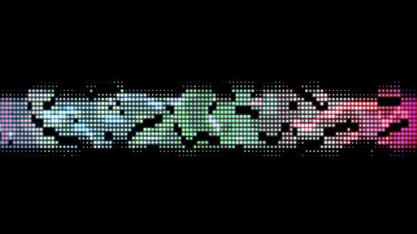Plazící Řada Pestrobarevných Čtverců Abstraktní Barevné Pozadí Běžících Pixelů Bezešvé — Stock video
