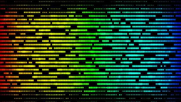 Μια Σειρά Από Πολύχρωμα Τετράγωνα Αφηρημένη Πολύχρωμο Φόντο Τρέχει Pixels — Αρχείο Βίντεο