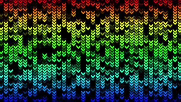 Neon Pijlen Bewegen Ruimte Abstract Fluorescerende Achtergrond Hyperruimte Neon Achtergrond — Stockvideo