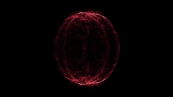 Fire Red Energy Ball Effect Aura Glow Spin Fps Rendering — Stock Video