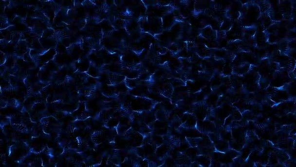 Digital Blue Wave Particles Abstract Futuristic Dynamic Background Big Data — Stockvideo