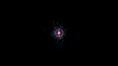 Looping animation of an elementary particle of standard model. Neutrino spinning with waves of energy. Quantum physics illustration. 60 fps 3D rendering.