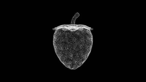 Φράουλα Μαύρο Αντικείμενο Διαλυμένο Λευκό Τρεμοπαίζει Σωματίδια Επαγγελματικό Διαφημιστικό Σκηνικό — Φωτογραφία Αρχείου