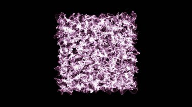 Soyut pembe fraktal ışık arkaplanı 3 boyutlu oluşturuluyor.