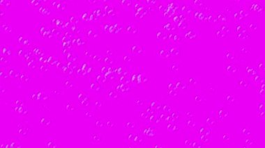 Pembe arka planda 3D kabarcıklar sürekli yükseliyor. 60 fp. Reklamcılık, tebrik, mesaj, anneler günü, sevgililer günü, Noel, doğum günü için soyut bir festival geçmişi. 3 Boyutlu Canlandırma
