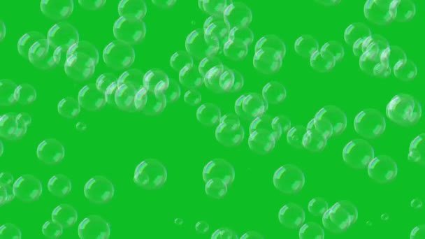기포가 지속적으로 초록색 60Fps 생깁니다 어머니 발렌타인데이 크리스마스 생일등을 애니메이션 — 비디오