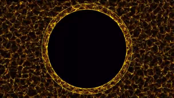 Realistische Gouden Magische Cirkel Van Onweer Magische Heldere Lichteffecten Elektrische — Stockvideo