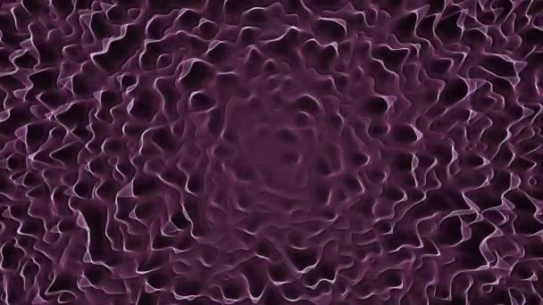Абстрактні Рожеві Хвилі Рідкого Металу Цифрова Хвиля Багатьма Точками Абстрактний — стокове відео
