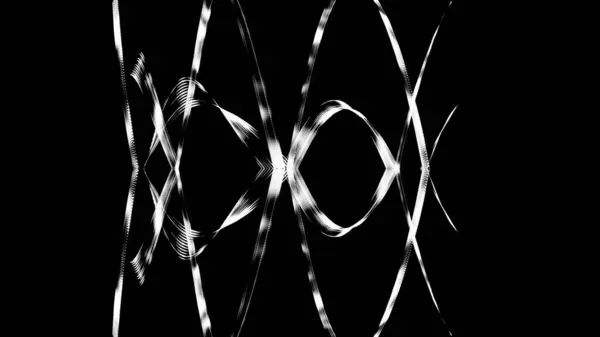 Абстрактное Трехмерное Изображение Текучая Анимация Цветных Точек Черный Фон Текучие — стоковое фото