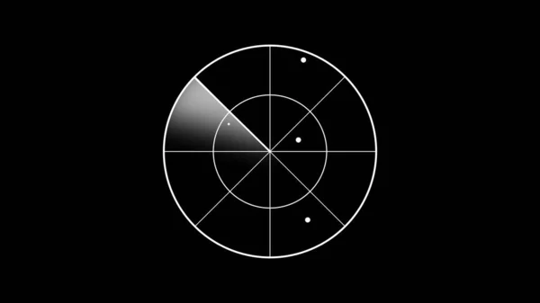 Wykryto Radar Radar Hud Obiektami Ekranie Futurystyczna Biała Nawigacja Hud — Zdjęcie stockowe