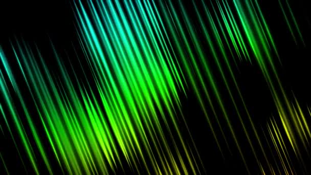 Linee Astratte Iridescenti Bastoncini Iridescenti Verdi Verticali Linee Luminose Luminose — Video Stock