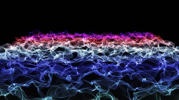 Βαθιά Μωβ Γραμμή Κύματος Φως Κλίση Σκοτεινό Φόντο Αφηρημένη Τεχνολογία — Φωτογραφία Αρχείου