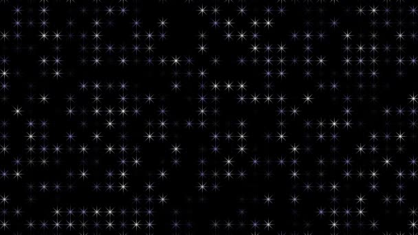Siyah Arkaplanda Parlayan Çok Renkli Yıldızlar Reklam Için Soyut Şenlik — Stok video