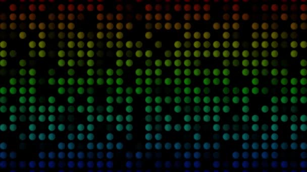 Mnohobarevné Blikající Kruhy Černém Pozadí Abstraktní Slavnostní Zázemí Pro Reklamu — Stock video