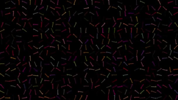Gekleurde Knipperende Roterende Cijfers Zwarte Abstracte Feestelijke Achtergrond Voor Reclame — Stockvideo