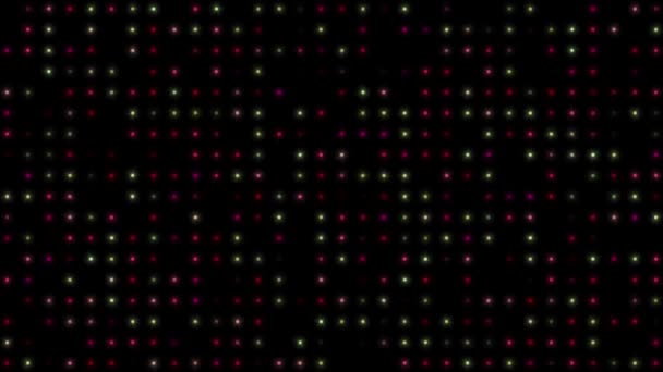 Gekleurde Flitsende Roterende Sterren Zwarte Abstracte Feestelijke Achtergrond Voor Reclame — Stockvideo