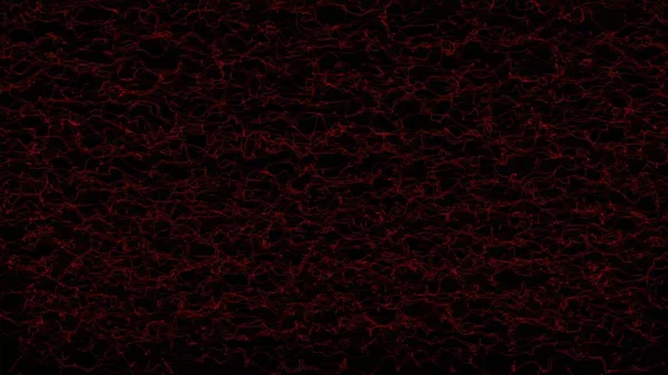 黒い背景に赤い糸と結び目 滑らかなウェブを吸収しなさい 抽象的なデジタル波 未来的なポイント波 ビッグデータだ 3Dレンダリング — ストック写真