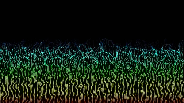 Kosmische Wuivende Lijnen Onderwater Veelkleurige Futuristische Algen Abstract Golvend Bewegend — Stockfoto