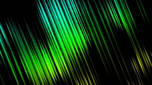 Abstract iridescent lines. Vertical green iridescent sticks, lines of bright shiny luminous. Business advertising backdrop. Science concept. For title, text, presentation. 3D animation.