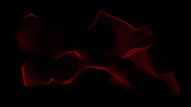 Soyut kırmızı girdap arka planı. Sıvı çizgi tasarım elementi akışı. 3B görüntüleme.