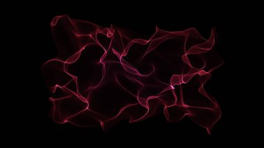 Güzel soyut dalga teknolojisi dijital ağ arka planı kırmızı ışık dijital etkisi, kurumsal konsept. 3 Boyutlu Canlandırma.