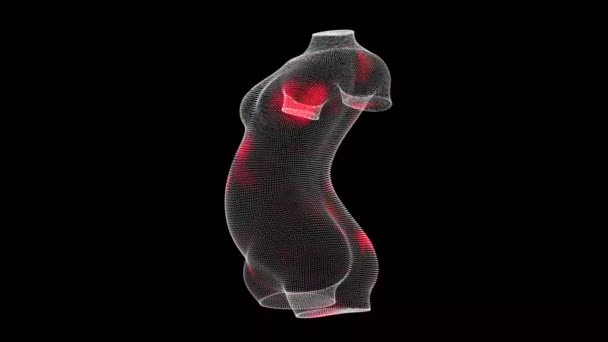 病毒在黑斑上通过孕妇单色体体积旋转传播 病毒在体内的可视化展示 导引影片 医学概念 Fps 3D动画 — 图库视频影像