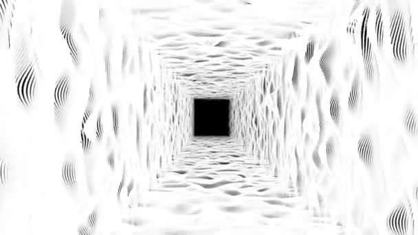 Túnel Abstracto Vuelo Espacio Concepto Fondo Tecnología Abstracta Flujo Información — Vídeos de Stock