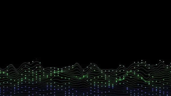 素晴らしい粒子波の物体 科学の概念 タイトル プレゼンテーション用のアブストラクトBg 3Dレンダリング — ストック写真