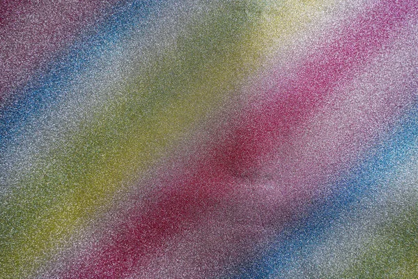 Färgade Diagonala Ränder Sandstruktur Regnbåge Sand Mjukt Fokus Fördelning Färgglada — Stockfoto
