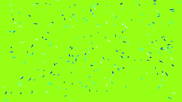 Синий Абстрактный Силуэт Рыбы Зеленом Экране Абстрактный Праздничный Фон Рекламы — стоковое видео