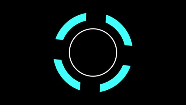 Circles Loading Icon Loop Out Animation Dark Background Fps Animation — Stock Video