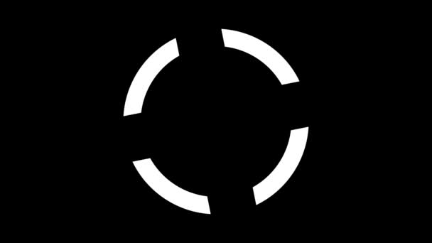Moderní Světelný Přednakladač Bílá Kruhová Nakládací Tyč Animace Fps — Stock video