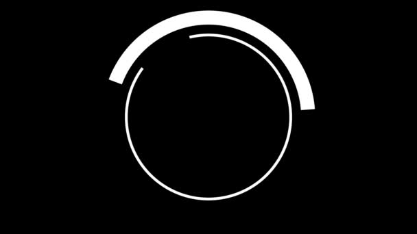 Современный Светящийся Прелоадер Белый Круговой Индикатор Анимация Кадров Секунду — стоковое видео