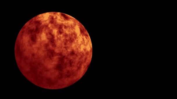 Sun Solar Пространством Копирования Реалистичная Поверхность Солнца Красной Планеты Солнечными — стоковое видео