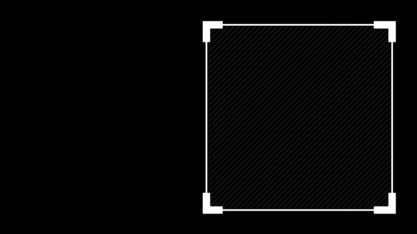 Label Element Voor Tekst Info Box Animated Overlay Geïsoleerd Zwart — Stockvideo