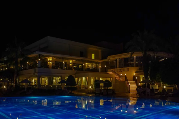 Alanya Türkei Jul 2021 Hotel Utopia Resort Und Residence Nachtsicht — Stockfoto