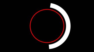 Modern parlak önyükleyici, beyaz dairesel ilerleme yükleme çubuğu. 3 Boyutlu Canlandırma