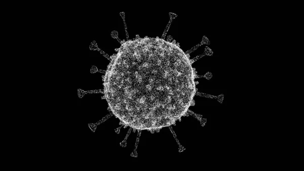 Virus Sfondo Nero Virus Del Microscopio Vicino Concetto Medico Titolo — Foto Stock