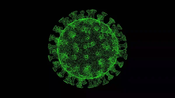 Virus Svart Bakgrund Mikroskopvirus Nära Håll Medicinskt Koncept För Titel — Stockfoto