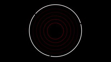 Modern parlak önyükleyici, beyaz dairesel ilerleme yükleme çubuğu. 60 fps 3D animasyon.